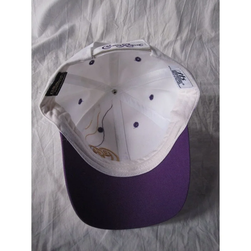 RARE White/Purple/Gold Crown Royal Embroidered Adjustable H3 Outfitters‎ Hat Cap